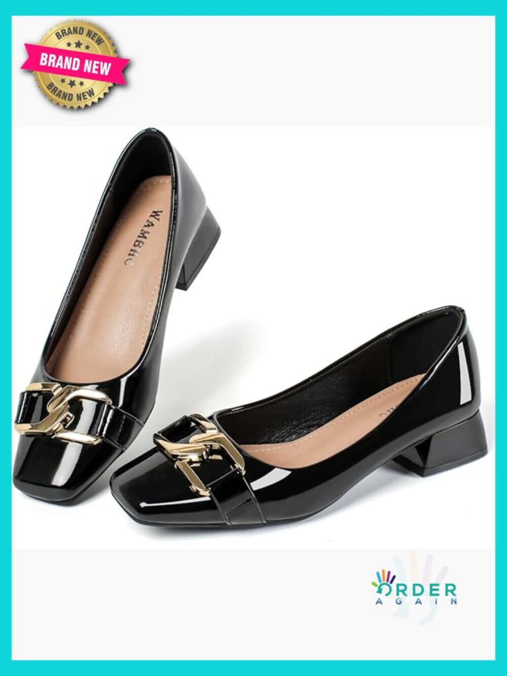 Low Chunky Block Heel Pumps Square Toe Dress Shoes Office Lady
